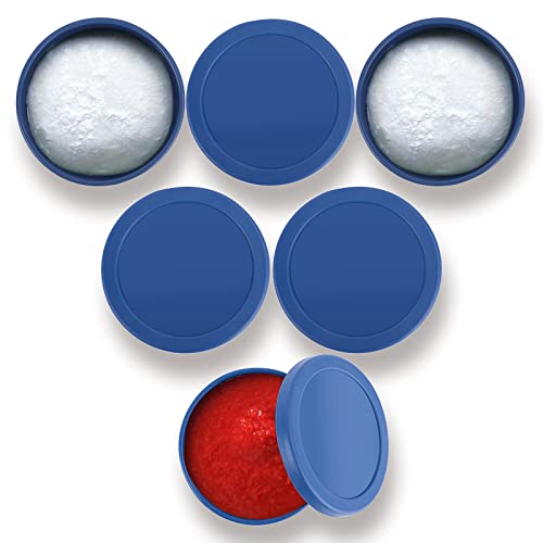 6Pcs Proofing Boxes, Dough Proofing Trays with Lid -700ml Silicone Fermentation Box Container- Blue Pizza Dough Boxes, Durable - Bread Dough Container, Food Storage Box Container for Home Kitchen