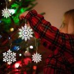 Christmas Snowflake Ornaments: 36pcs Variety of Sizes