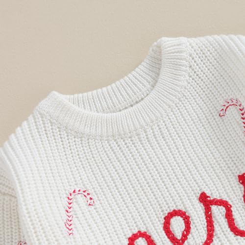 Christmas Baby Sweater Romper Merry Candy Cane