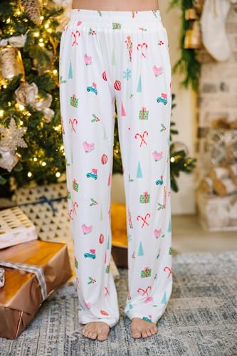 Cozy Christmas Pajama Set: Chic Slim White