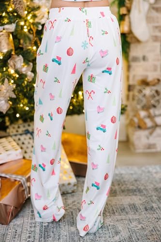 Cozy Christmas Pajama Set: Chic Slim White