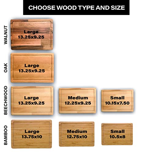 Personalized Monogram Christmas Cutting Board - Made in USA