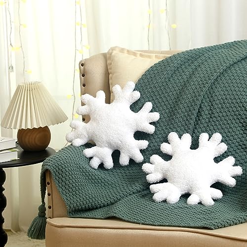 Winter Snowflake Decorative Throw Pillows - Set of 2