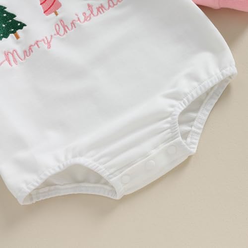 Christmas Onesie: Baby Sweatshirt Romper with Winter Tree