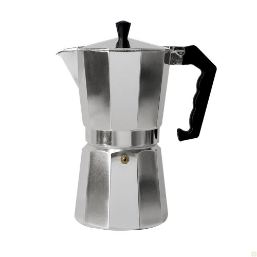 Aluminum espresso maker for bold coffee - 6 cups