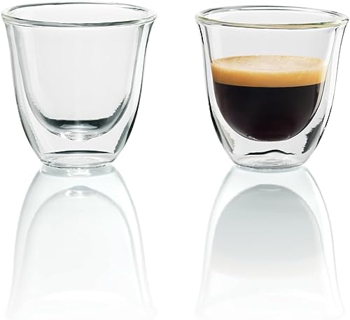 De'Longhi Double Walled Espresso Glasses, Set of 2