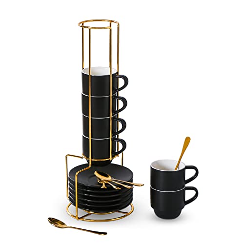 Lareina Stackable Espresso Set - 6 Porcelain Cups