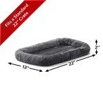 MidWest Quiet Time Pet Bed, Gray, 22" x 13"