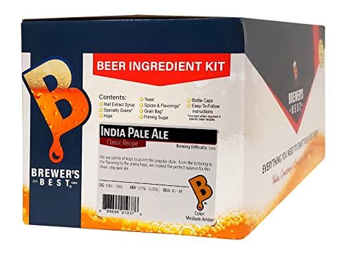 Home Brewing Kit with 5-Gallon IPA Ingredients