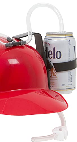 EZ Drinker Beer & Soda Guzzler Helmet (Red)