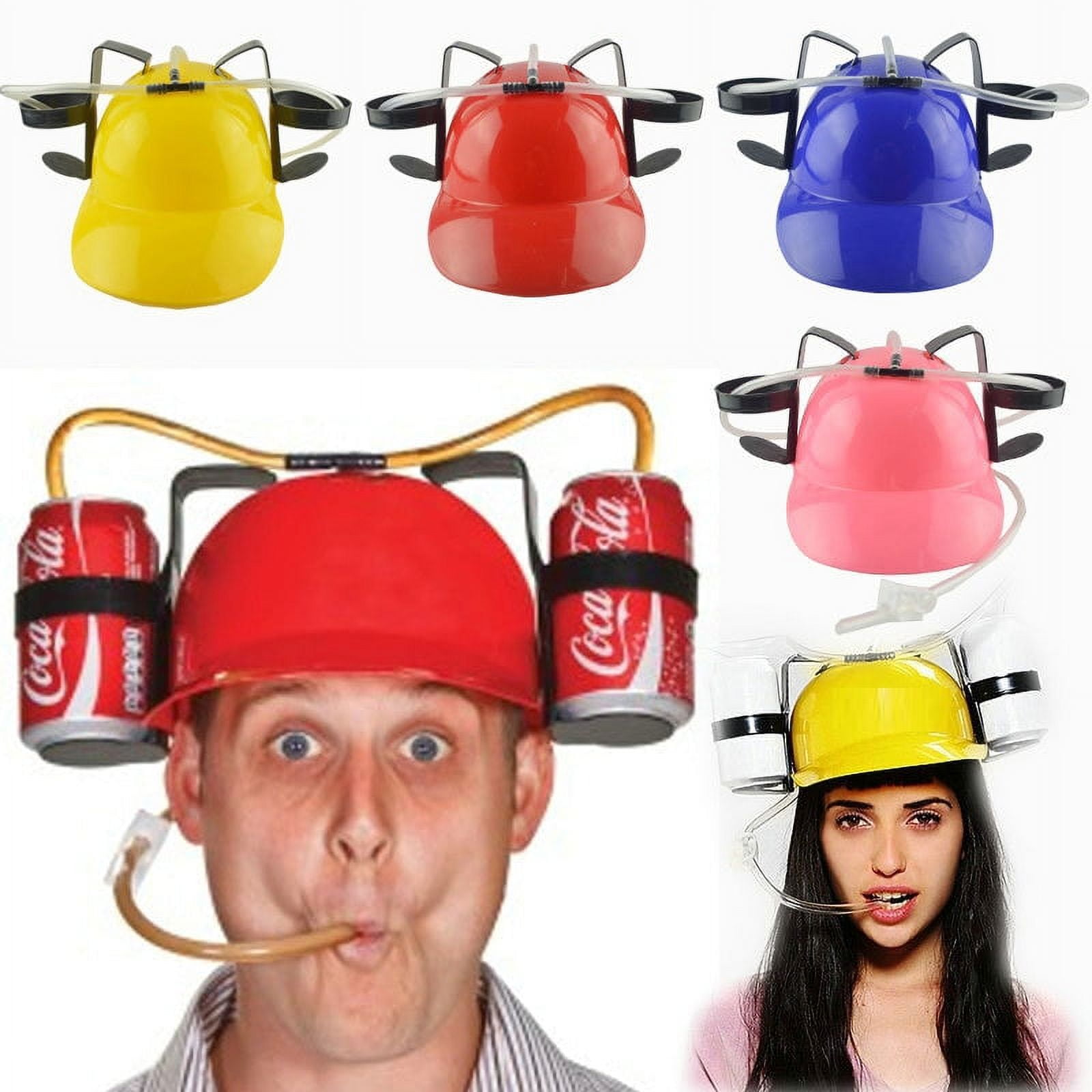 Beer Cola Guzzler Helmet with Straw