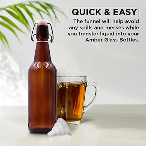 Amber Glass Beer Bottles with Accessories
