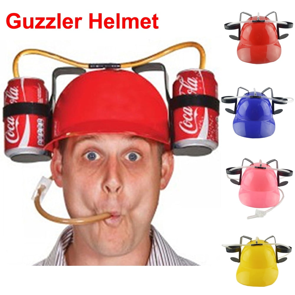 Beer Cola Guzzler Helmet with Straw