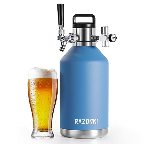 128oz Stainless Steel Beer Growler with Tap