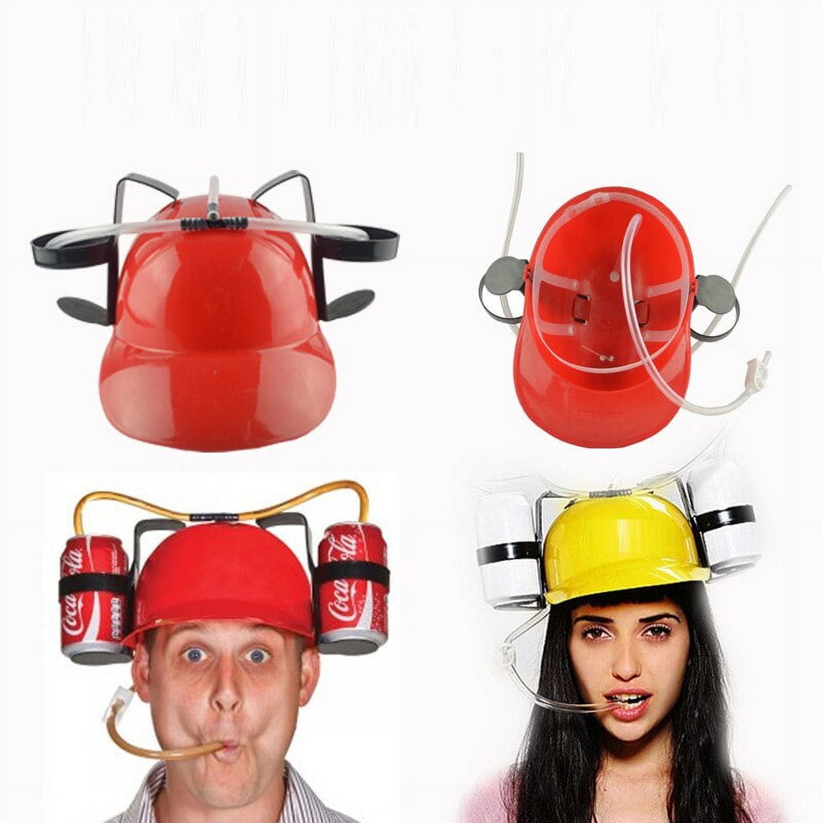 Beer Cola Guzzler Helmet with Straw