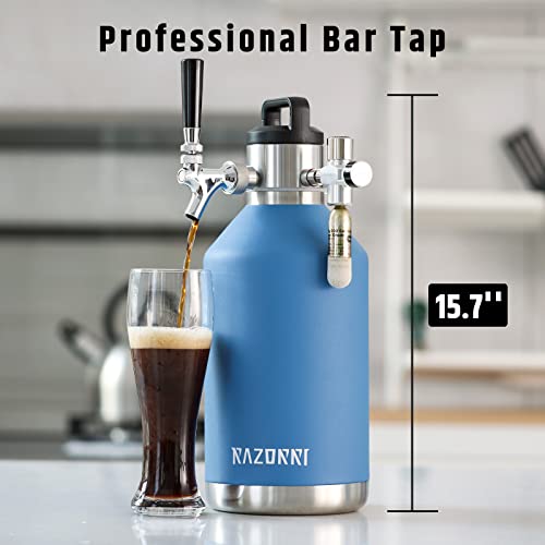 128oz Stainless Steel Beer Growler with Tap