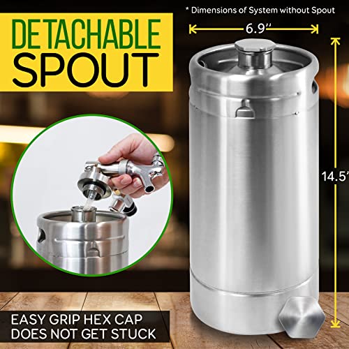 Stainless Steel Mini Keg Dispenser with Co2 Regulator