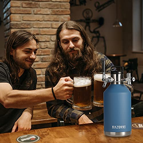 128oz Stainless Steel Beer Growler with Tap