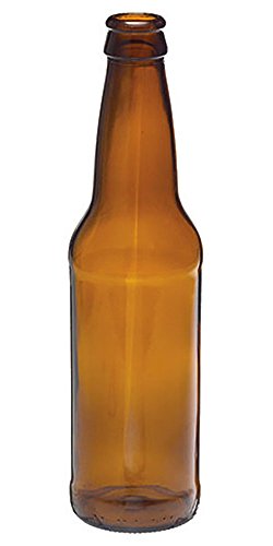 24 Amber Crown Cap Longneck Beer Bottles