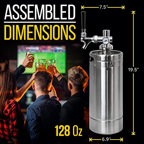 Stainless Steel Mini Keg Dispenser with Co2 Regulator