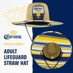 Corona Logo Lifeguard Straw Hat with Large Brim