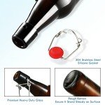 YEBODA 16 oz Amber Beer Bottles - 6 Pack