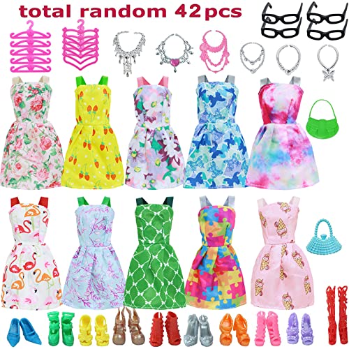 Barbie Doll Clothes and Accessories - 42 Piece Set