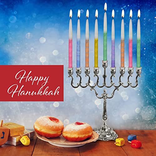 Chanukah Candles: Decorated, Multi Colored - 45 Count
