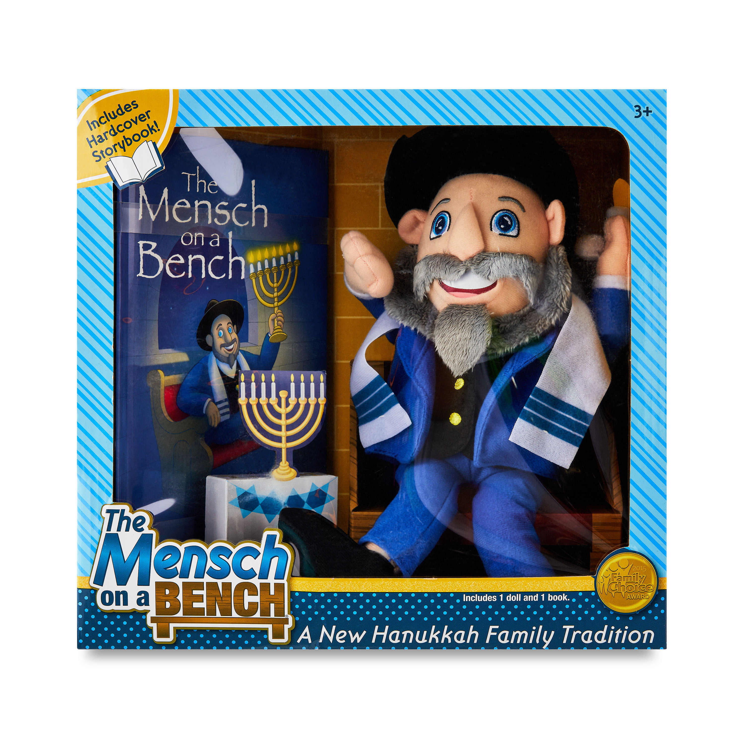 12" Hanukkah Moshe Plush Toy with Hardcover Book