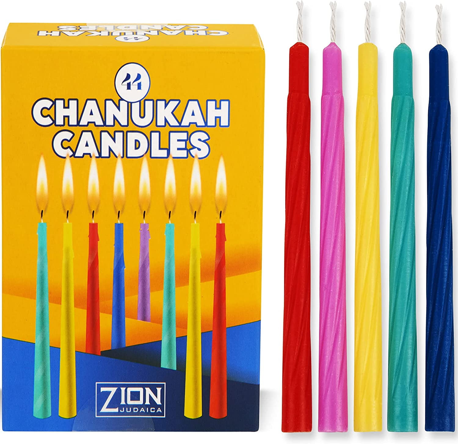 Colorful Chanukah Candles: 50 Sets (50-PK)
