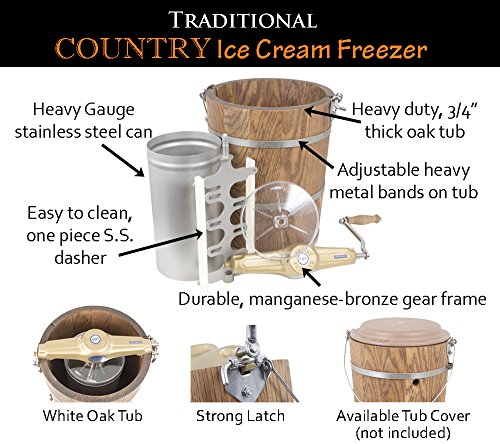 Country-style Hand Crank Ice Cream Maker