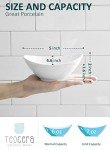 Teocera White Porcelain Dessert Bowls Set of 6