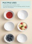 Teocera White Porcelain Dessert Bowls Set of 6