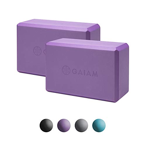 Non-Slip Yoga Blocks, 2-Pack (Purple)
