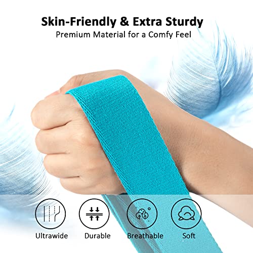 Trideer Yoga Belt: Adjustable D-Ring Buckle, Blue