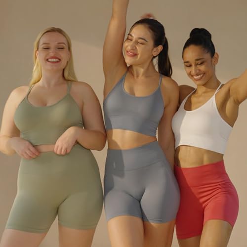 Cross-Back Padded Crop Bras for Yoga & Fitness