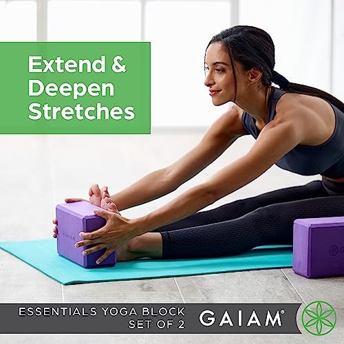 Non-Slip Yoga Blocks, 2-Pack (Purple)