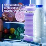 Collapsible Silicone Water Bottle for Travel - Purple