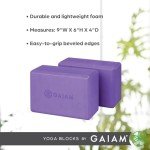 Non-Slip Yoga Blocks, 2-Pack (Purple)