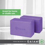 Non-Slip Yoga Blocks, 2-Pack (Purple)