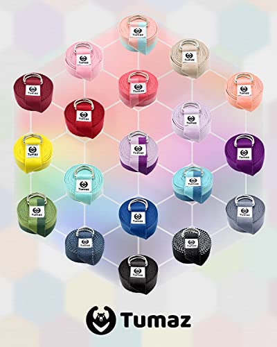 Tumaz Yoga Strap, 15+ Colors, 6-10 Feet