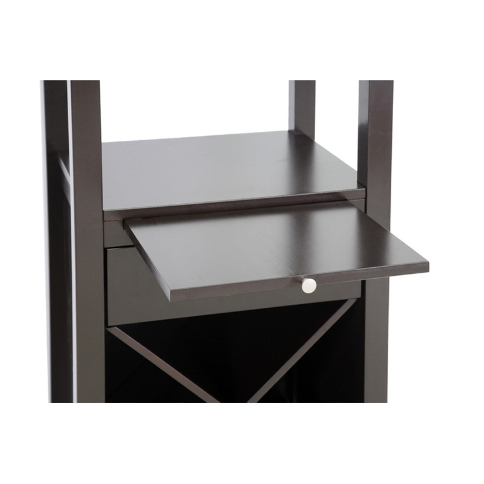 Baxton Studio Austin Wine Tower, Brown