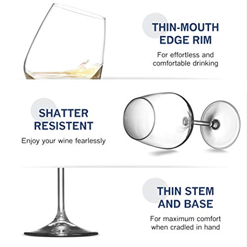 Italian White Wine Glass Set for Parties & Weddings