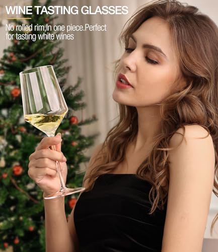 Modern Crystal White Wine Glasses (Set of 4)