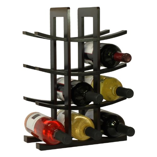 oceanstar 12-Bottle Dark Espresso Bamboo Wine Rack WR1132