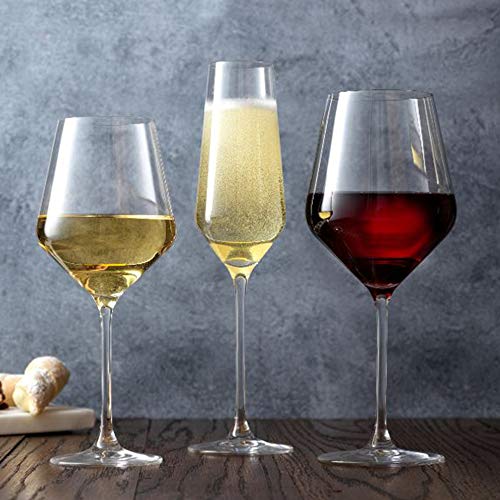 Layla Collection Crystal Champagne Glasses - Set of 4