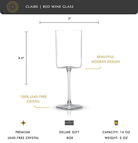 JoyJolt Claire Red Wine Glass Set - 14oz