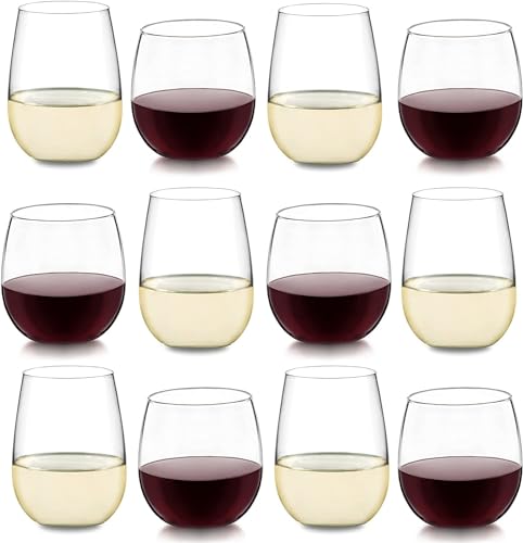 Set of 12 Stemless Wine Glasses
