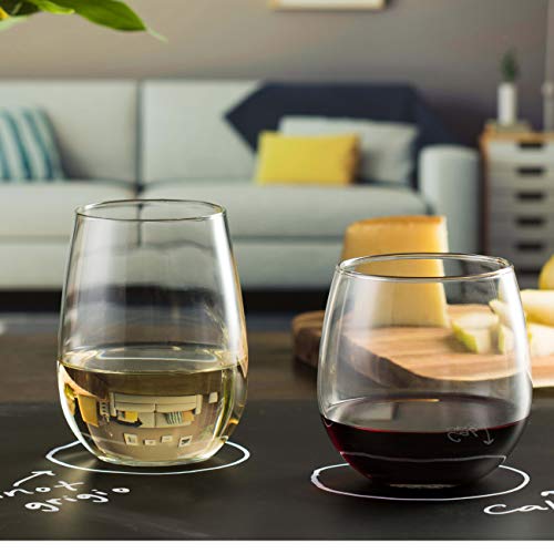 Set of 12 Stemless Wine Glasses