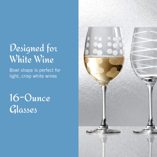 Mikasa Cheers Set of 4 White Wine Glasses